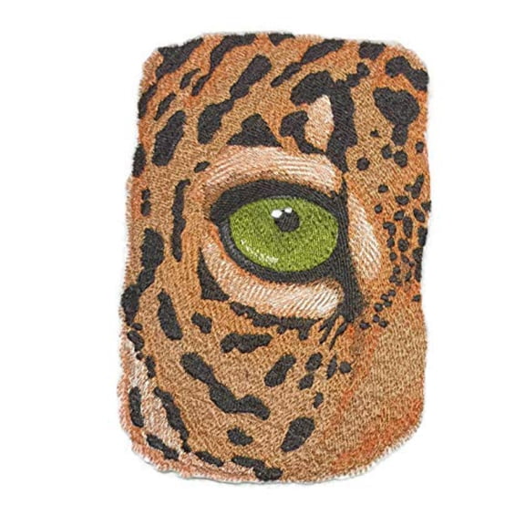 Custom and Unique Eye of Jaguar Embroidered Iron on/Sew Patch [6.87"4.63"]