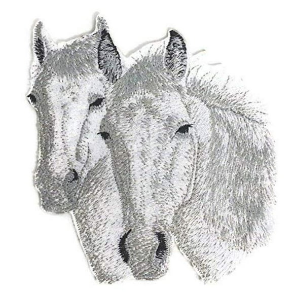 Custom and Unique Horse [Connemara Horses Faces] Embroidered Iron On/Sew Patch [4.5" x5"]]