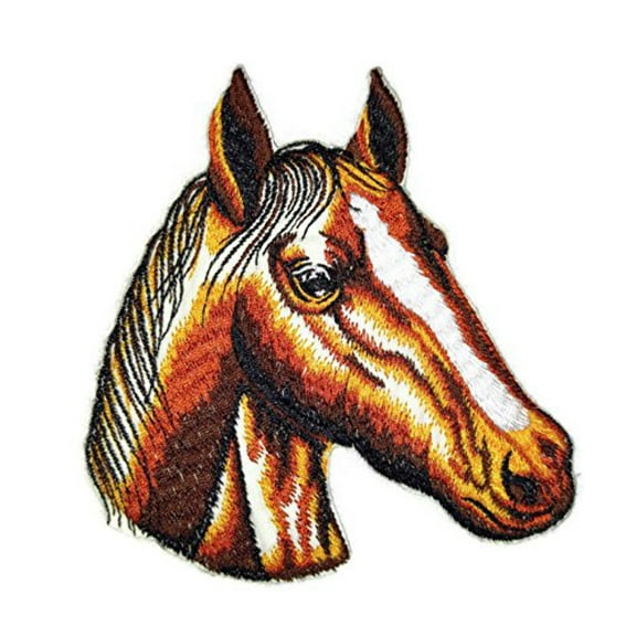 Custom and Unique Horse Face [ Horse Face] Embroidered Iron On/Sew patch [4" x4.5"]]