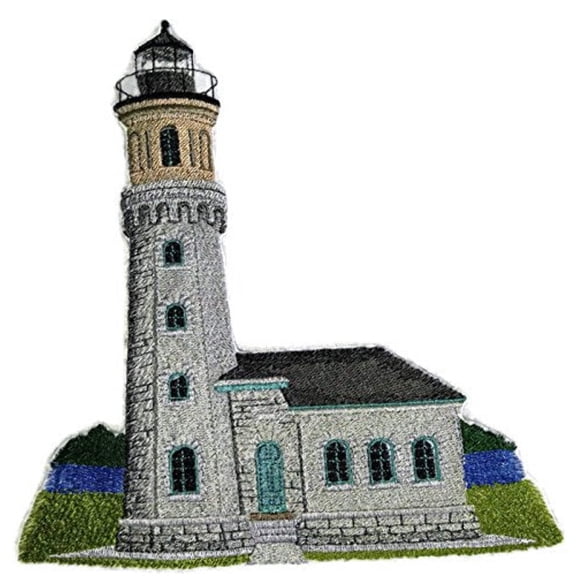 Custom and Unique Lighthouse[Fort Niagara Lighthouse] Embroidered Iron on/Sew patch [7.71"7.8"]