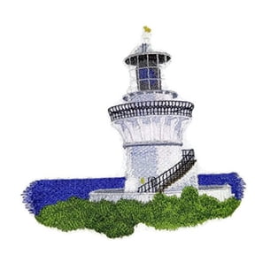 Custom and Unique Lighthouse[Sugarloaf Point Lighthouse] Embroidered Iron on/Sew patch [6.2"5.9"]