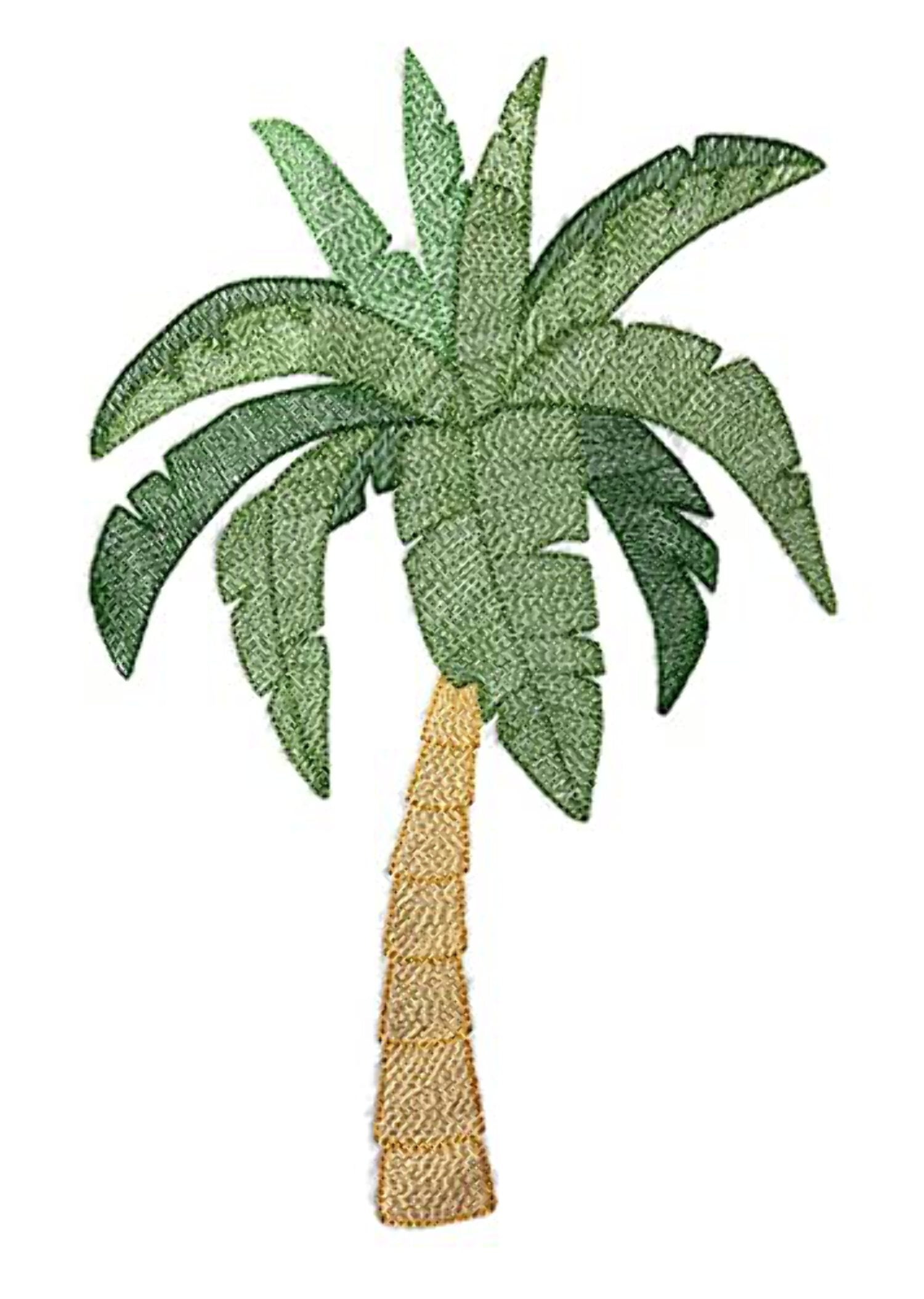 [Custom and Unique] Paradise Palm Tree Embroidered Iron on/Sew Patch (5.86" x 8.8") [Made in USA]