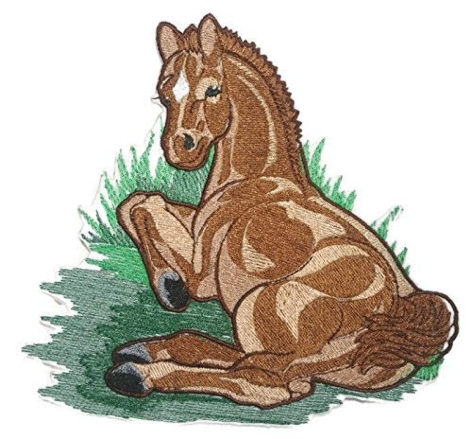 Custom and Unique Spirit of Stallions [Horse Foal ] [Custom and Unique] Embroidered Iron on/Sew patch [6.5" 5.5"]