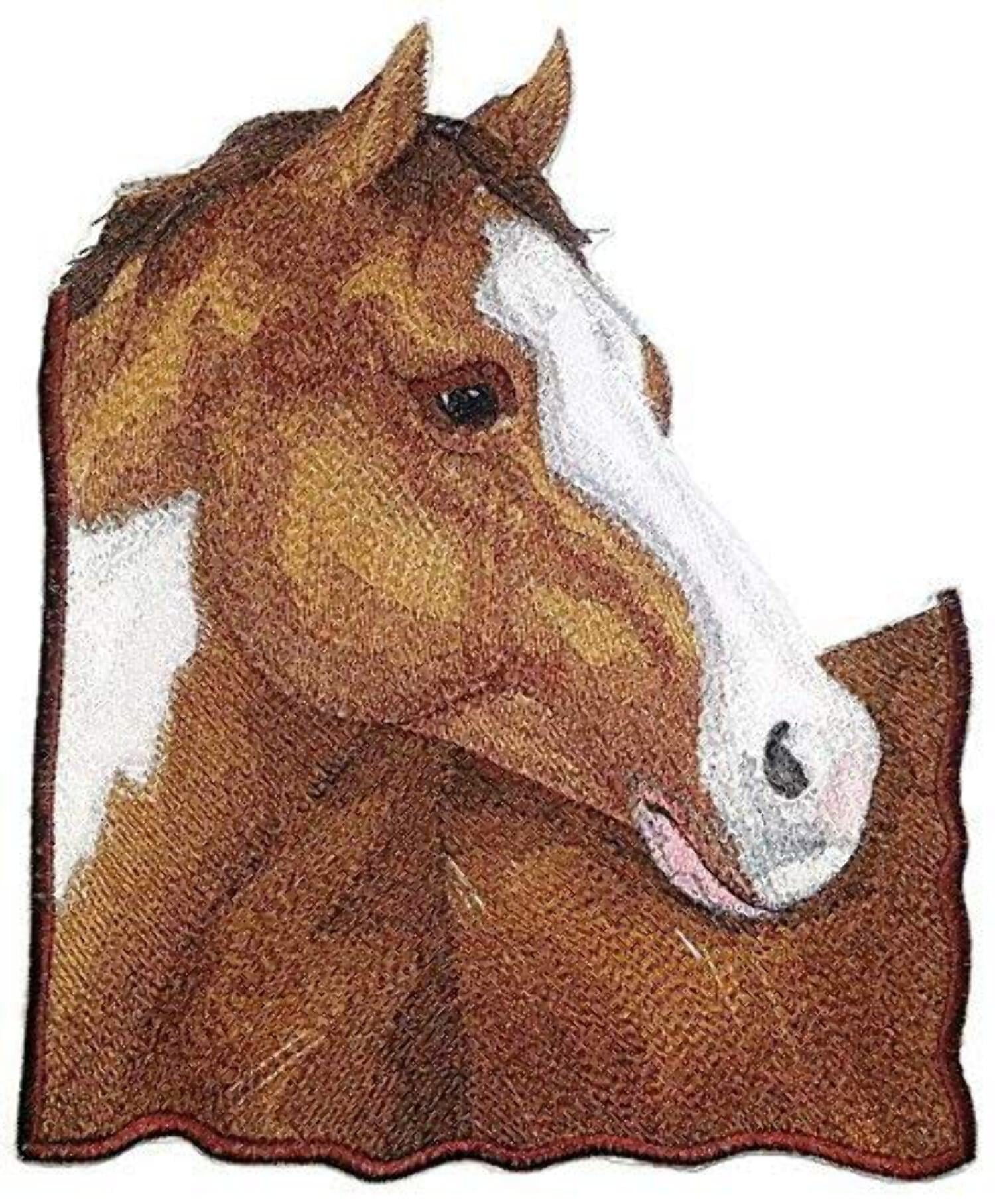 Custom and Unique Spirit of Stallions Portraits [ Horse Portrait] Embroidered Iron On/Sew Patch [11.5" x8"]]