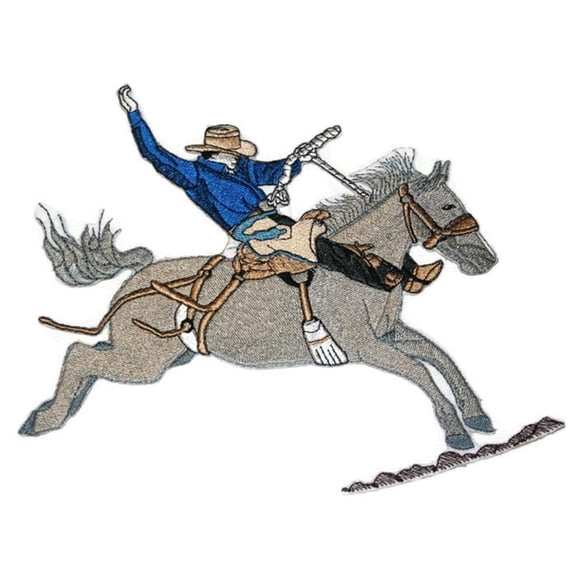 Custom and Unique Spirit of Stallions [Saddle Bronco ] [Custom and Unique] Embroidered Iron on/Sew patch [8.5" 8.5"]