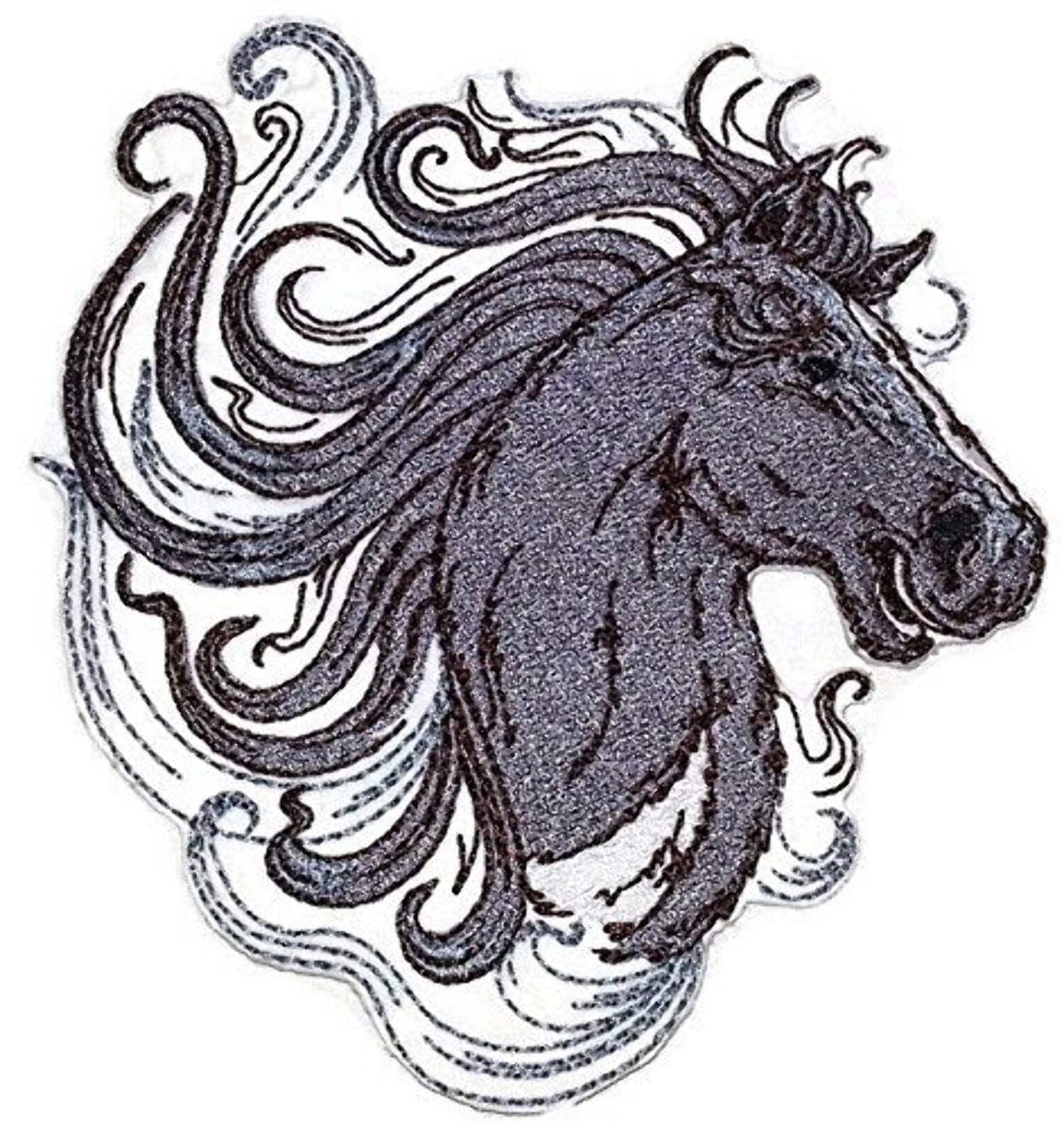 Custom and Unique Spirit of Stallions [Spirit of Stallion No.3 ] [Custom and Unique] Embroidered Iron on/Sew Patch 5" 5"]
