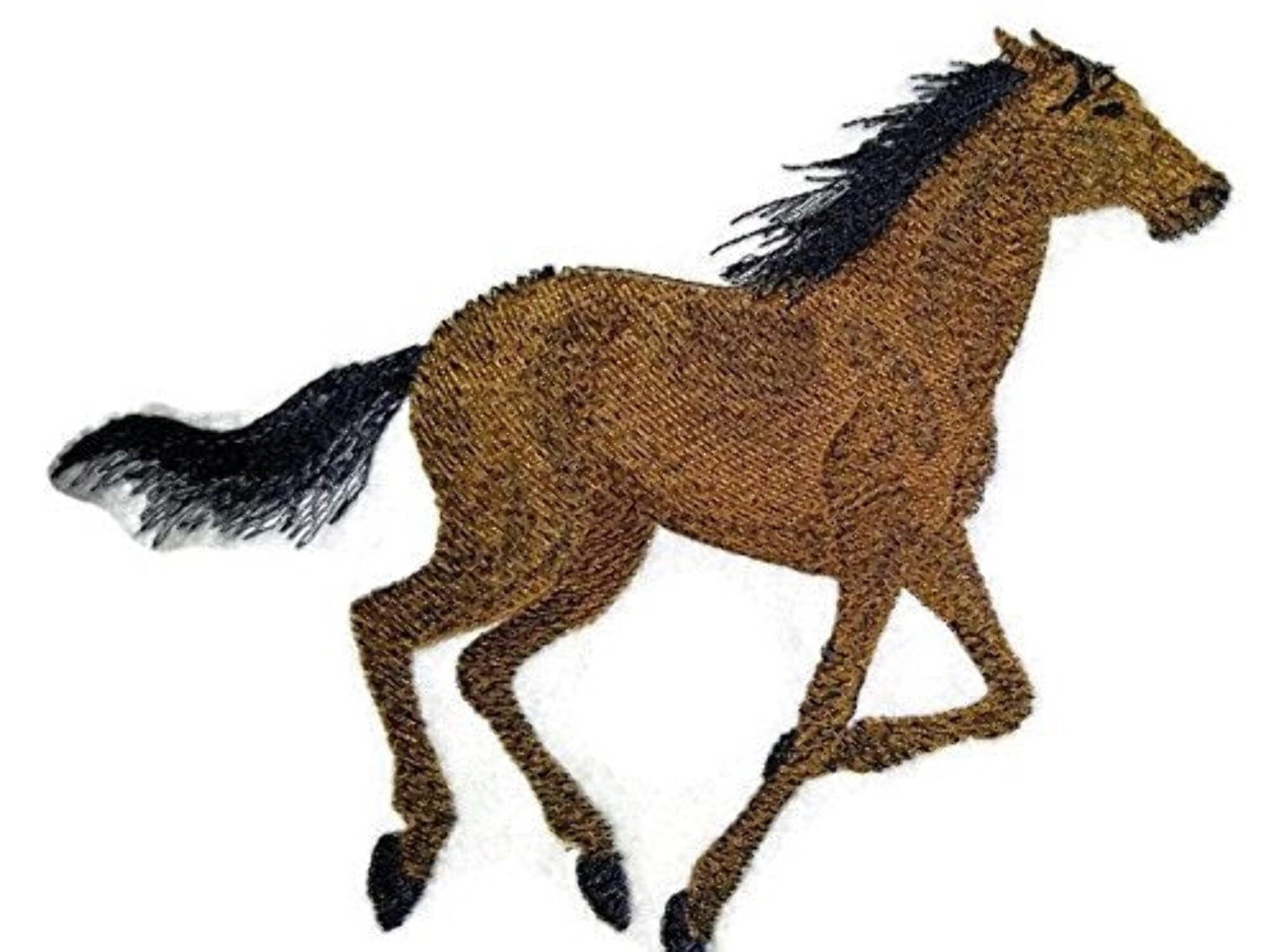 Custom and Unique Spirit of Stallions [Thoroughbred Horse ] [Custom and Unique] Embroidered Iron on/Sew Patch [6.46"4.86"]