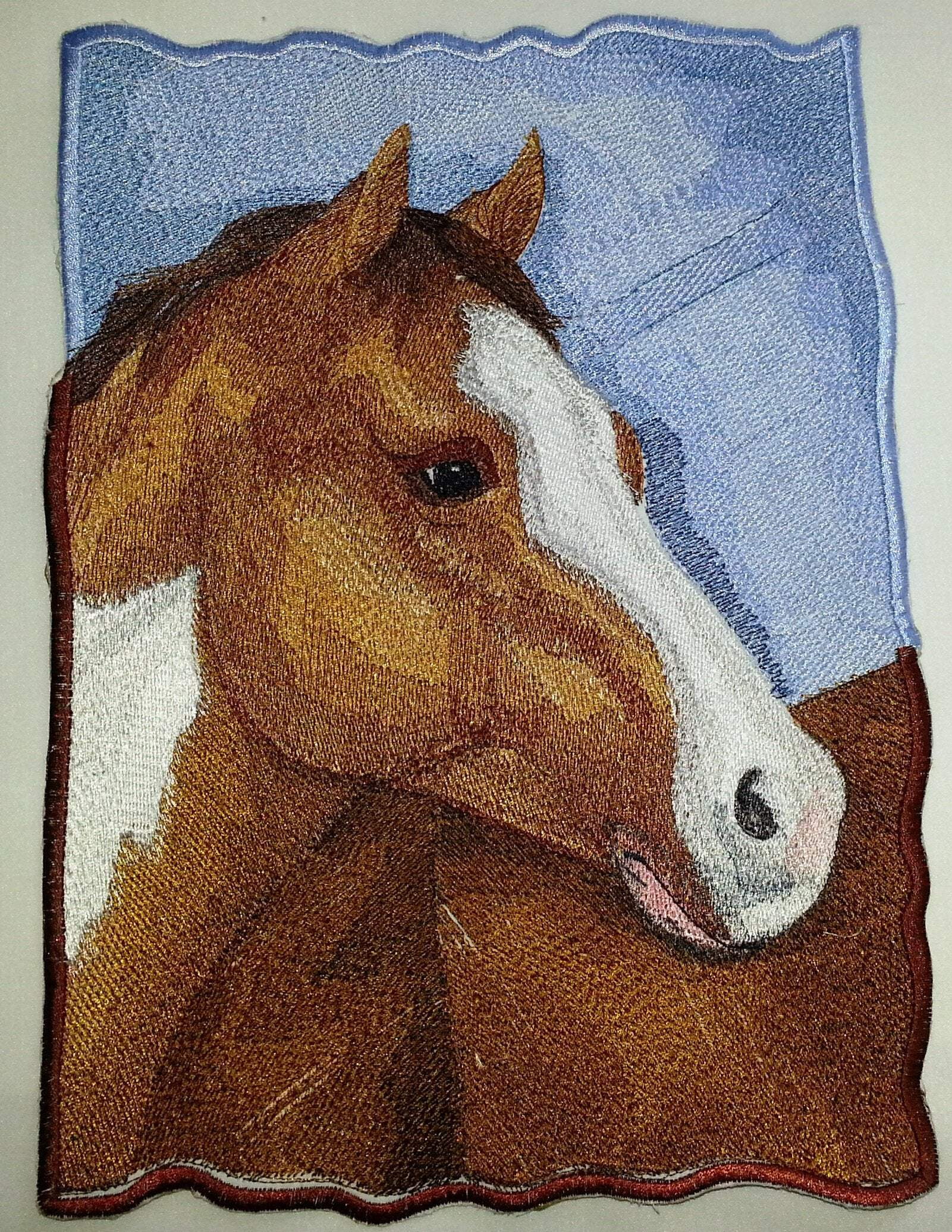 Custom and Unique Spirit of Stallions portraits [American Paint Horse] Embroidered Iron On/Sew patch [11.5" x8"]]