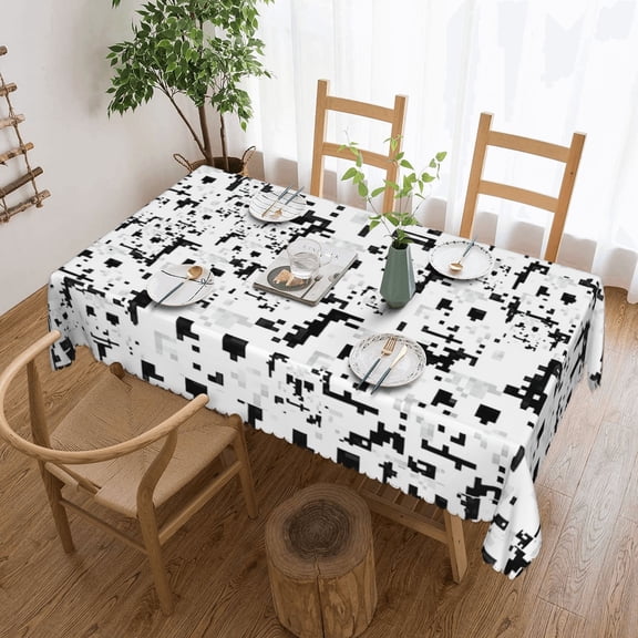 Custom anti facial recognition Rectangular Tablecloth Waterproof Table Cover for Dining Events Table Cloth