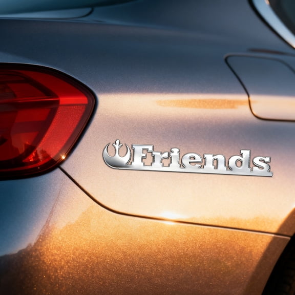 Custom car Stickers, Custom Stainless Steel Jedi Crest Car Stickers, Personalized Name & Text Emblem, Waterproof Metal Decal for Cars, Vans, Boats, Bicycles, Refrigerators, Walls & Doors