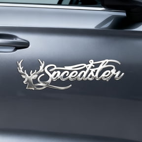 Custom car Stickers, Custom Stainless Steel Streamline Decoration Car Stickers, Personalized Name & Text Emblem, Waterproof Metal Decal for Cars, Vans, Boats, Bicycles, Refrigerators, Walls & Doors