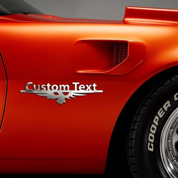 Custom car stickers, Custom Stainless Steel Eagle Car Stickers, Personalized Name & Text Emblem, Waterproof Metal Decal for Cars, Vans, Boats, Bicycles, Refrigerators, Walls & Doors