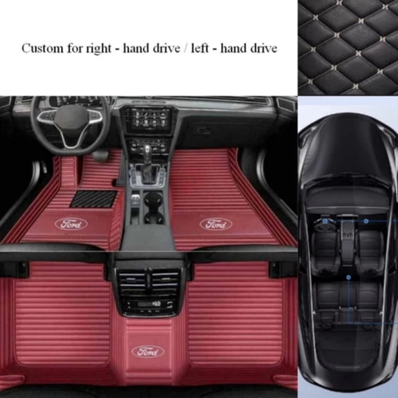 Custom for Ford All Models Car Floor Mats Cargo Liners Luxury Waterproof Leather Carpets