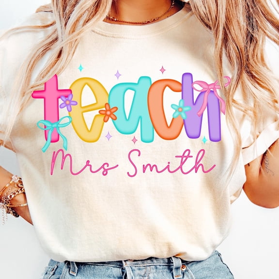 Custom name Back to school teacher shirt tshirt for women and staff gift