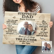 Custom photo canvas Father's Day Custom Portrait Canvas Upload Your Photo Unique Gift for Dad Grandpa or Husband 12x8in 18x12in