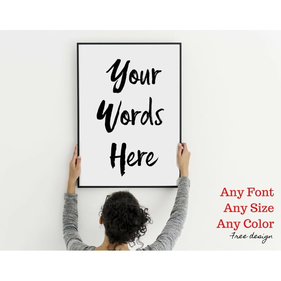 Custom poster art print sign personalized - Walmart.com