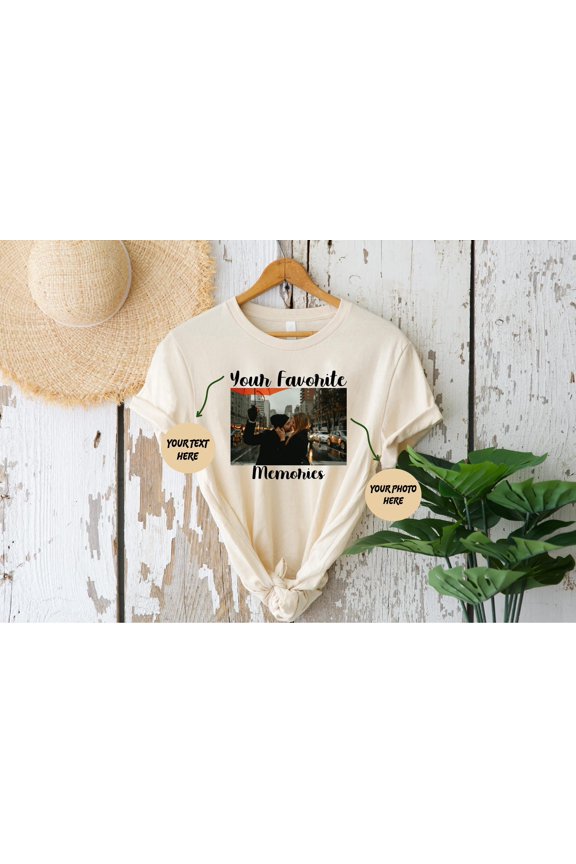 Custom text Tshirt choose your text Your Own Photo Shirt Your Photo Tee Personalized gift