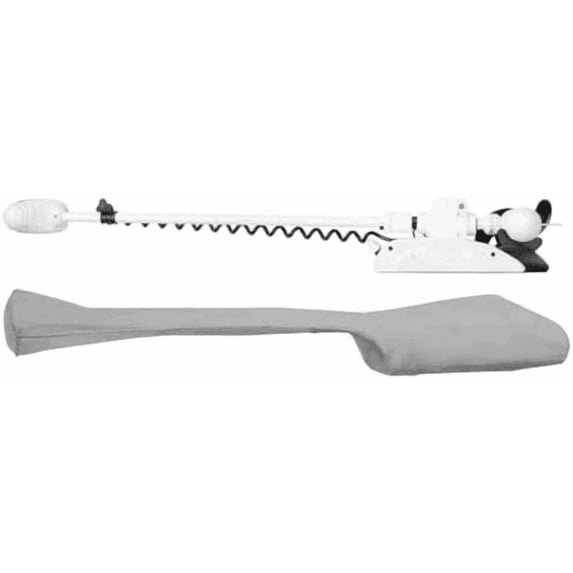 Custom trolling Motor Cover Designed for MINN KOTA (Cover Compatible with Riptide Terrova, 54", Gray)(is Compatible with Models from 2007-2016 & 2024)$$Watercraft