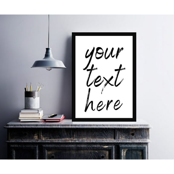 Custom typography Framed Art