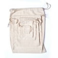 thumbnail image 1 of CustomBagSupplies 25-Pieces 8x10 Inches Reusable Eco-Friendly Double Drawstring Canvas Bags, Beige, 1 of 5