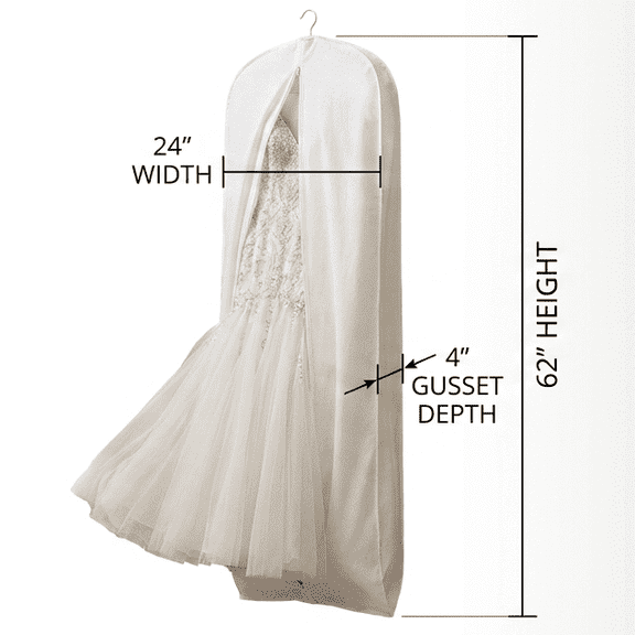 CustomBagSupplies Durable Unisex Garment Bag, Cotton, Beige, 1-Piece