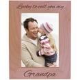 thumbnail image 1 of CustomGiftsNow Lucky To Call You My Grandpa - Wood Picture Frame - Fits 5x7 Inch Picture (Vertical), 1 of 2