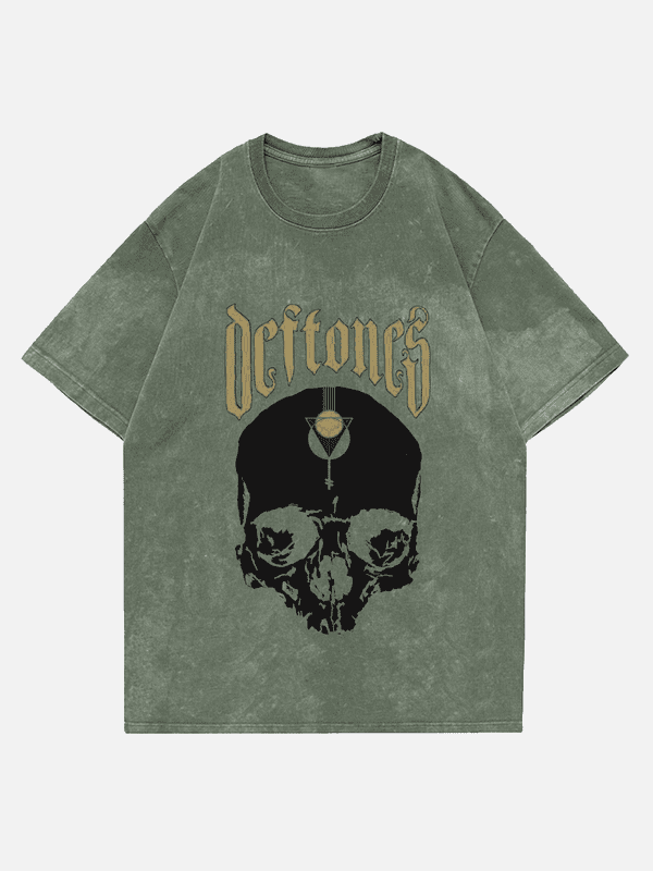 Carven カセットテープ Ｔシャツ【sale】 CustomMagic Deftones Skull Oversized Print Unisex Vintage