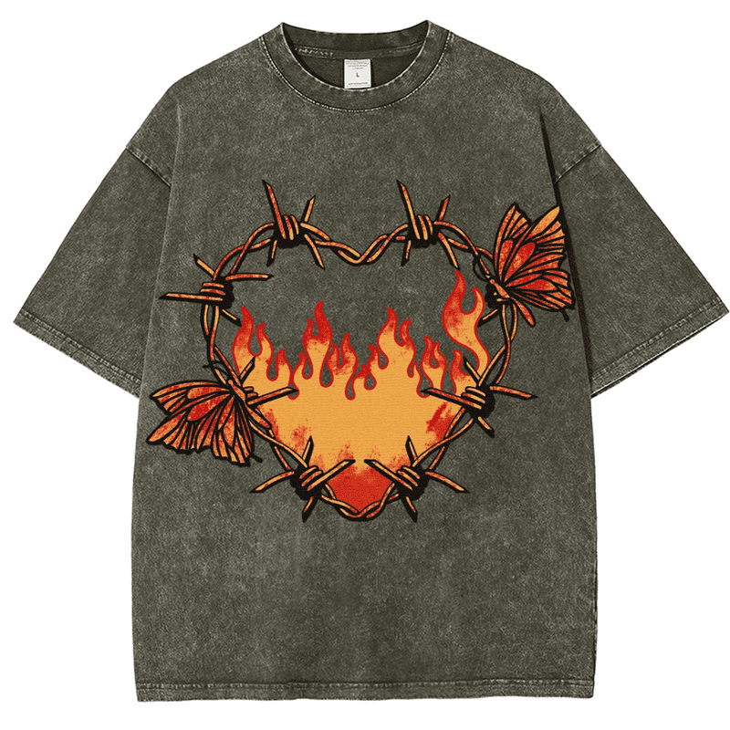 Ziddi Prints - Her Love Burns, Her Heart Heals Oversized Classic T-Shirt