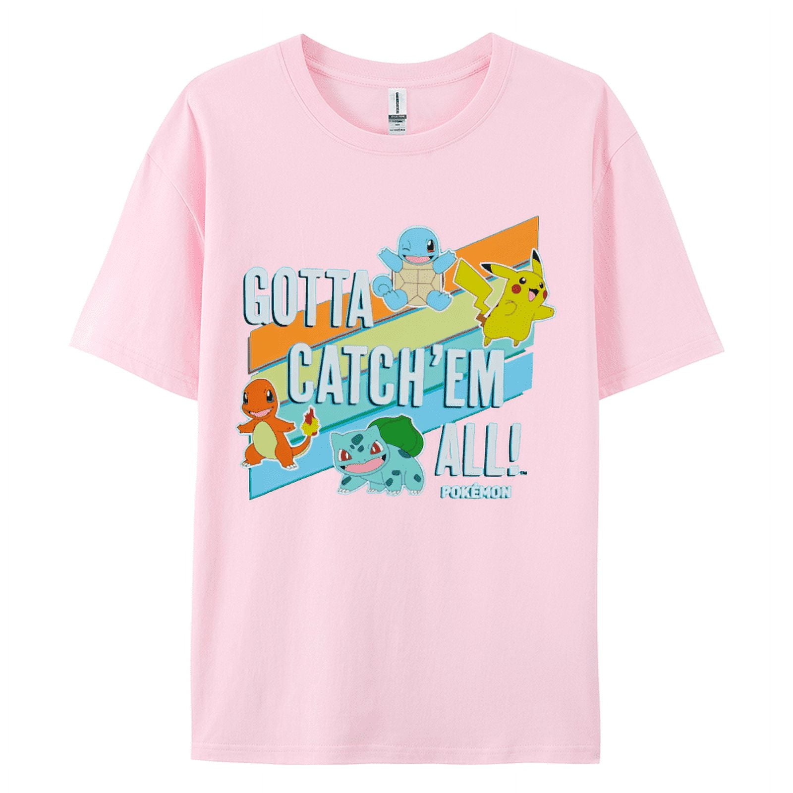 CustomMagic Men's Women's Girls Pokemon Graphic Print T-Shirt