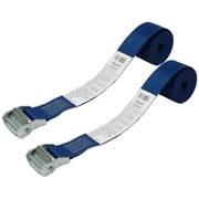 CustomTieDowns 2 Pack, 2 Inch x 10 Foot Cinch Strap With A Rust Proof Cam Buckle. Endless Loop No Hooks 8557