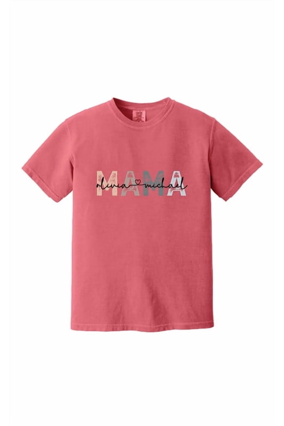 CustomTrendyShirt Personalized Comfort Colors Mom Shirt, Mother’s Day Gift