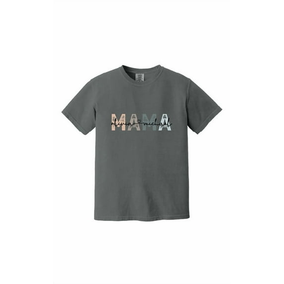 CustomTrendyShirt Personalized Comfort Colors Mom Shirt, Mother’s Day Gift