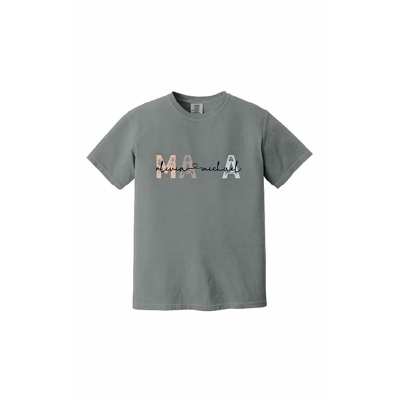 CustomTrendyShirt Personalized Comfort Colors Mom Shirt, Mother’s Day Gift