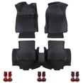 thumbnail image 1 of Customed For 2018-2022 Ford EcoSport Floor Mats 1st & 2nd Row PU Leather Protector Black, 1 of 9