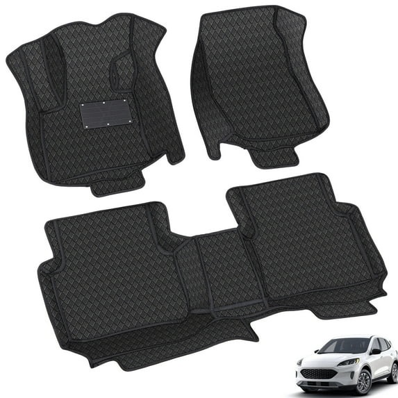 Customed For 2020-2024 Ford Escape Black Floor Mats 3D Molded Car 1st 2nd Row Front Rear Protector Liner Carpets