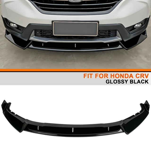Customed For HONDA CRV CRV 20172019 Gloss Black Bumper Lip Body Kit