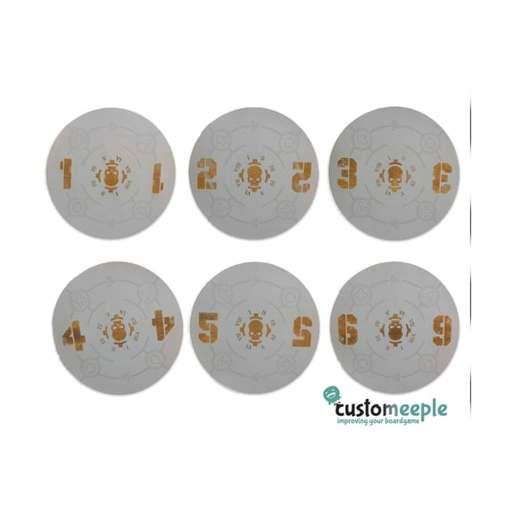 Customeeple 40K Vegan Leather Objectives Markers New