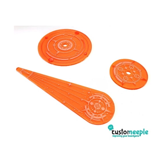 Customeeple Warhammer - The Old World Compatible Templates (Fluorescent Orange) New