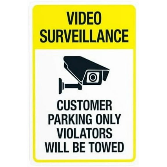 Customer Parking Only Violators Will Be Towed Sign Metal Signs, Cautions Tin Sign, Parking Lot Warning Posted Signs, Perfect for Street Business and Home Wall Decor 8 x 12 Inch
