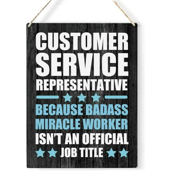 Customer Service Representative Quote Wood Sign Customer Service Representative Wooden Signs Rustic Hanging Plaque Home Wall Art 8x10 Sign Wall Decor for Home Office