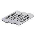 thumbnail image 1 of Customer Support 1 x 3" Name Tag/Badge, Silver, (3 Pack), 1 of 3