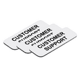 thumbnail image 1 of Customer Support 1 x 3" Name Tag/Badge, White, (3 Pack), 1 of 3