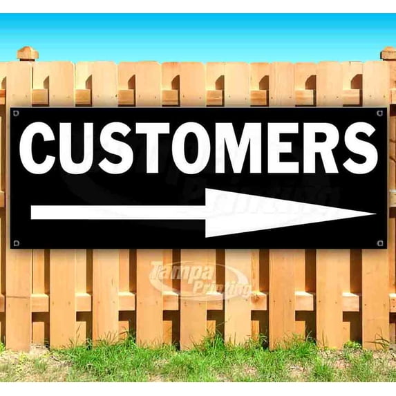 Customers 13 oz Vinyl Banner With Metal Grommets