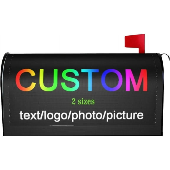 Customise Mailbox Cover with Photo Image Logo, Add Your Own Design to Magnetic Mailbox Covers Custom Personalized Letter Box Cover Holiday Garden Decorations 21x18 in
