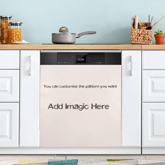 Customised Dishwasher Magnet Cover Magnetic Dish Washer Front Door Cover Panel Decal Trimmable Magnet Sticker for Kitchen Appliance 20 x 26 Inch Home Decor