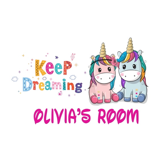 Customised Name Unicron Wall Decal - Keep Dreaming Vinyl Decal - Custom Wall Sticker-Easy to apply and Cost Effective alternative to painting-Home Interior Decor - Size : 10" x 6".