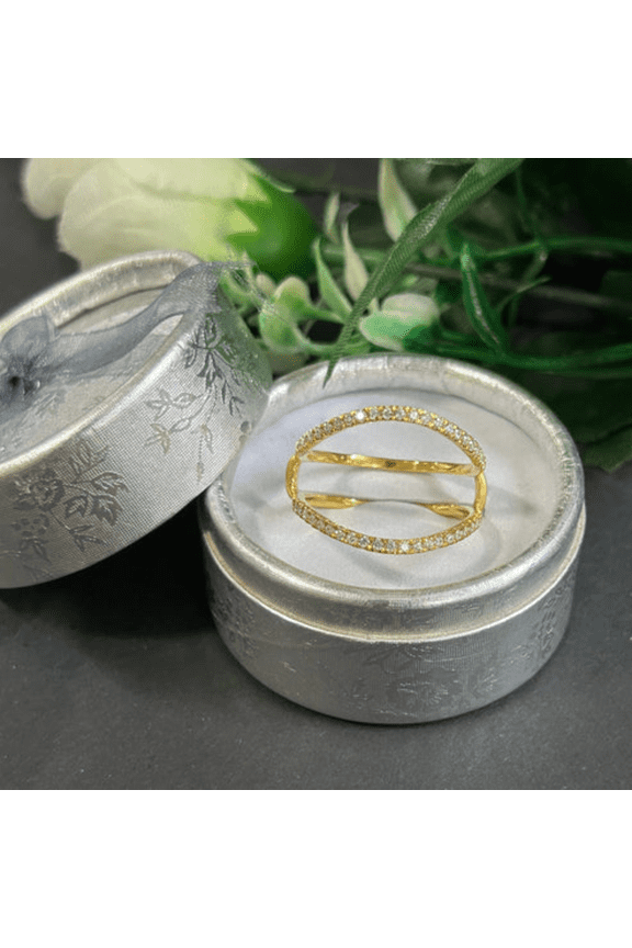 Customizable 0.62Ct Round Cut White Diamond Aggie Ring Enhancer For Women