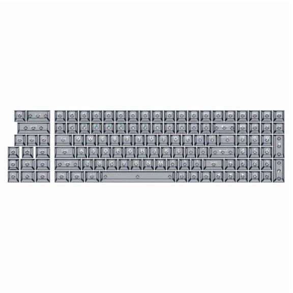 Clear and Stylish Keycaps Transparent PC Keycaps OEM 115Key for Mechanical Keyboards, Improve Your Typing Eperience