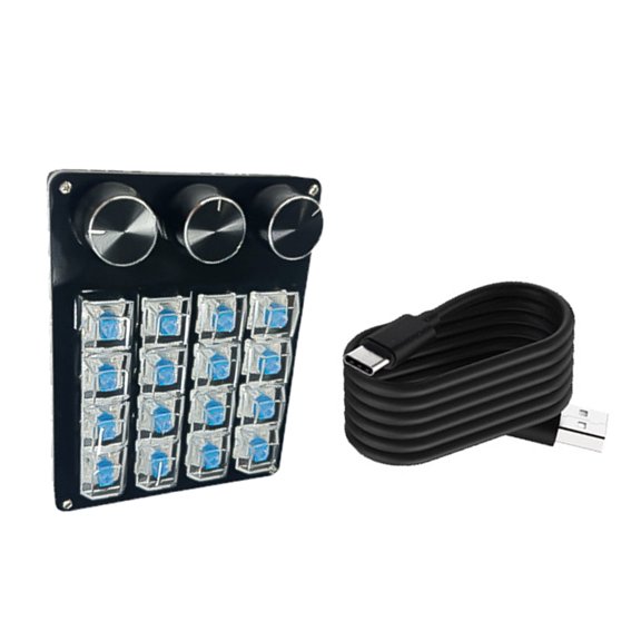 Customizable 16Key Keyboards with 3 Rotary Knobs for Efficient Commands in Gaming and Professional Graphics