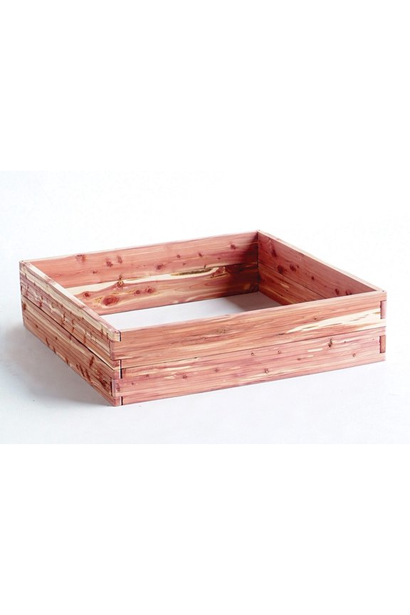 Customizable 28 Square Feet Red Cedar Raised Garden Bed Kit USA Made 64" x 64"